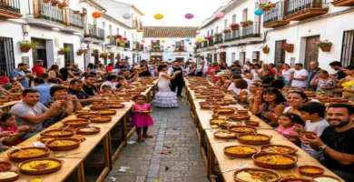 Mulher com traje tradicional dançando